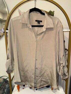 Louben Women's tan Button-Down Shirt